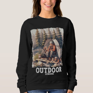 Far och son utomhusbonding Camping Fishing Adv T Shirt