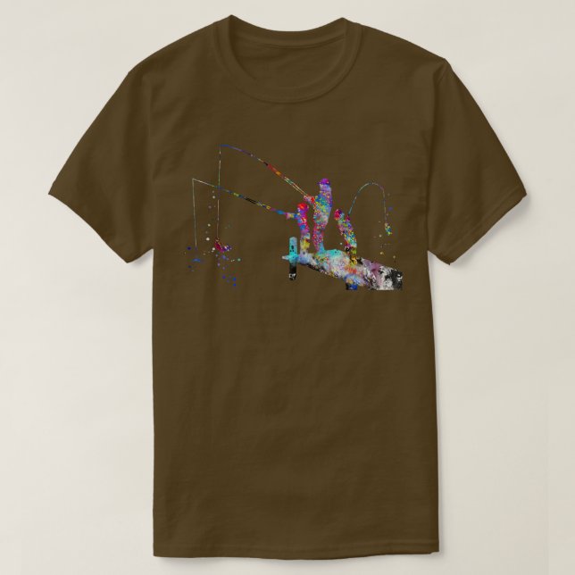 Far och söner som fiskar t shirt (Design framsida)