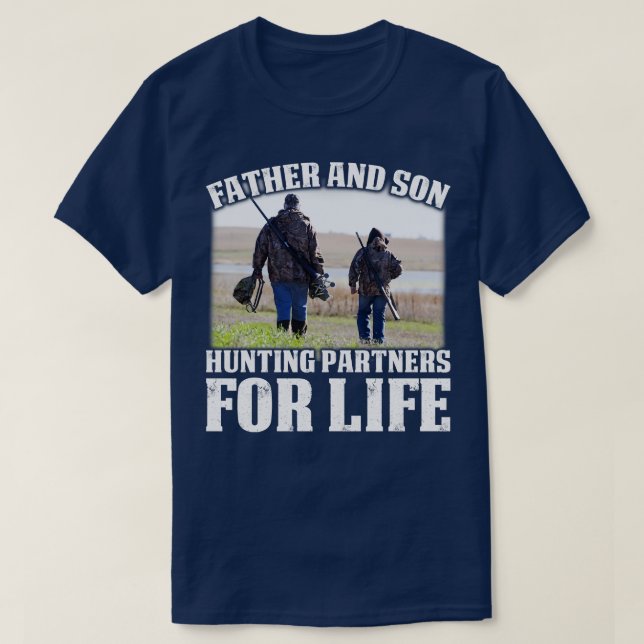 Far och sonjägare för livet t shirt (Design framsida)