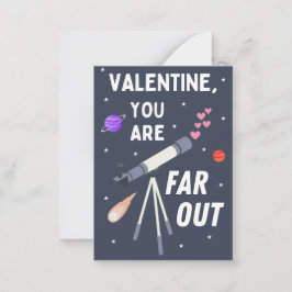 Far Out Classroom Valentine Day Anteckningskort