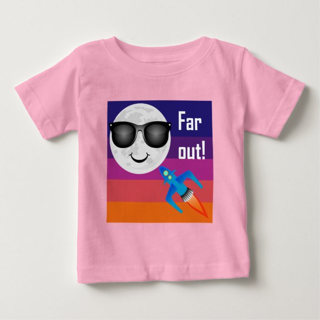Far Out Design - Baby Fin Jersey T-Shirt (Framsida)