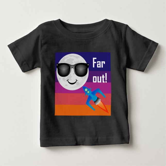 Far Out Design - Baby Fin Jersey T-Shirt (Framsida)