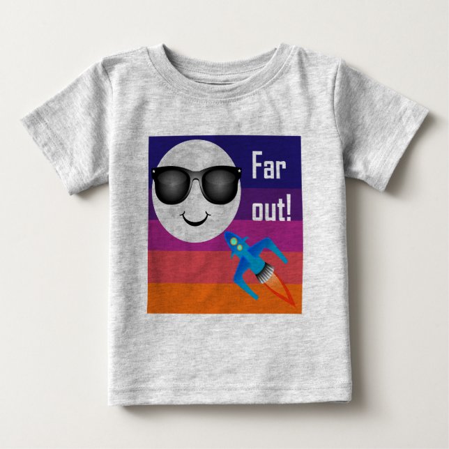 Far Out Design - Baby Fine Jersey T-Shirt (Framsida)