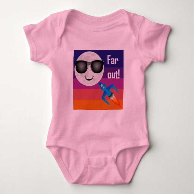 Far Out Design - Baby Jersey Bodydräkt T Shirt (Framsida)