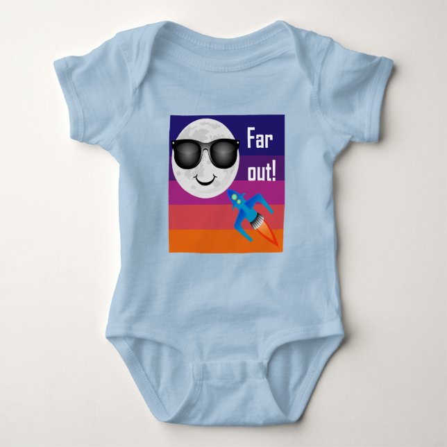 Far Out Design - Baby Jersey Bodydräkt T Shirt (Framsida)