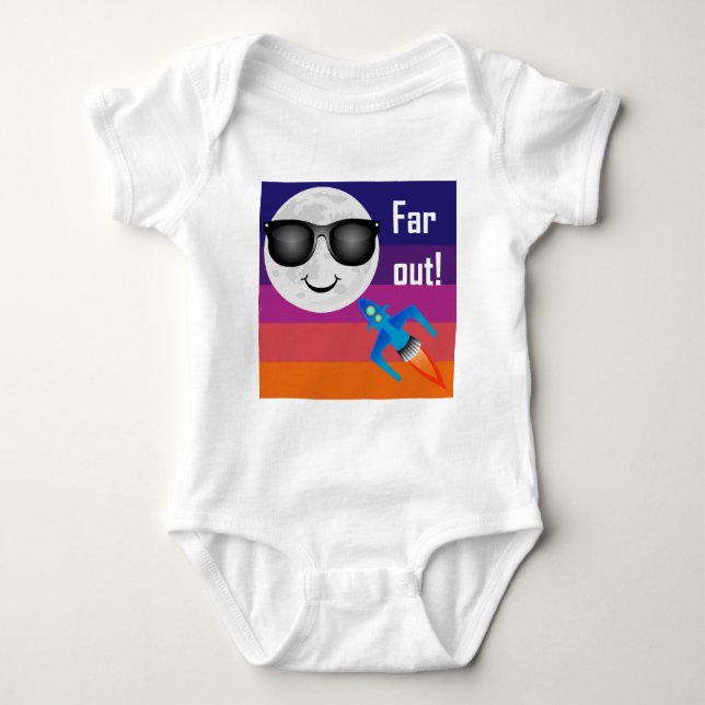 Far Out Design - Baby Jersey Bodykostym T Shirt (Framsida)