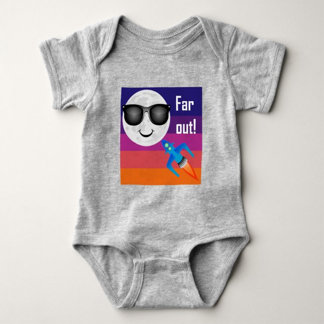 Far Out Design - Baby Jersey Bodyoverall T Shirt (Framsida)