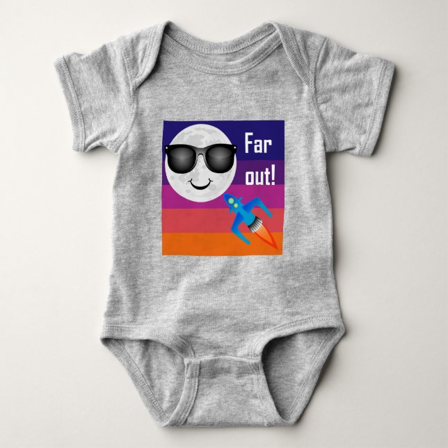 Far Out Design - Baby Jersey Kroppsblus T Shirt (Framsida)