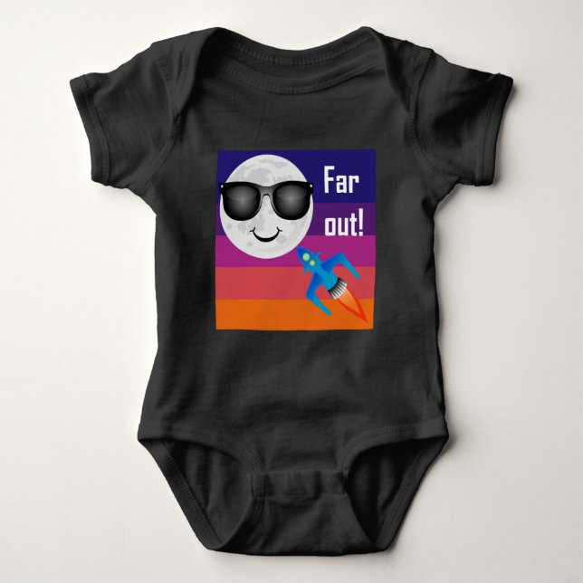 Far Out Design - Baby Jersey Kroppsblus T Shirt (Framsida)