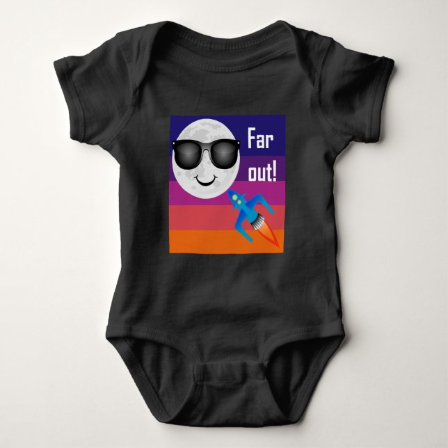 Far Out Design - Baby Jersey Kroppsströja T Shirt (Framsida)
