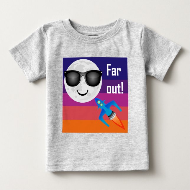 Far Out Design - Babyfint linne i jersey T Shirt (Framsida)
