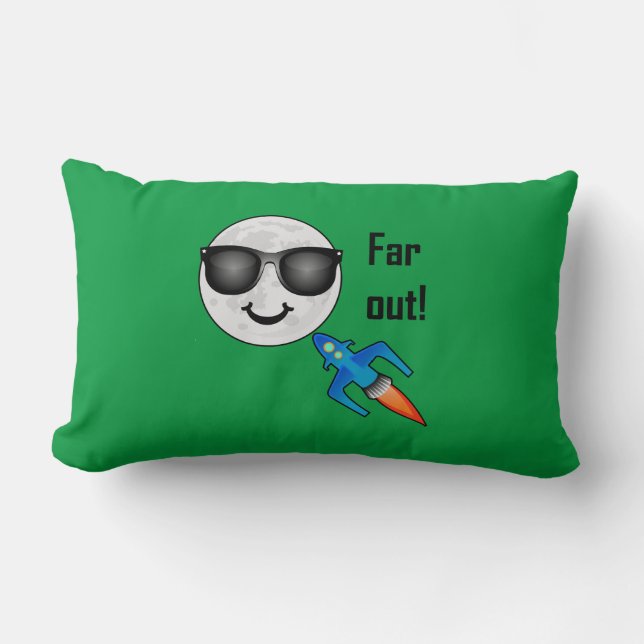 Far Out Design - Ländryggskudde 33 cm x 53 cm Lumbarkudde (Framsida)