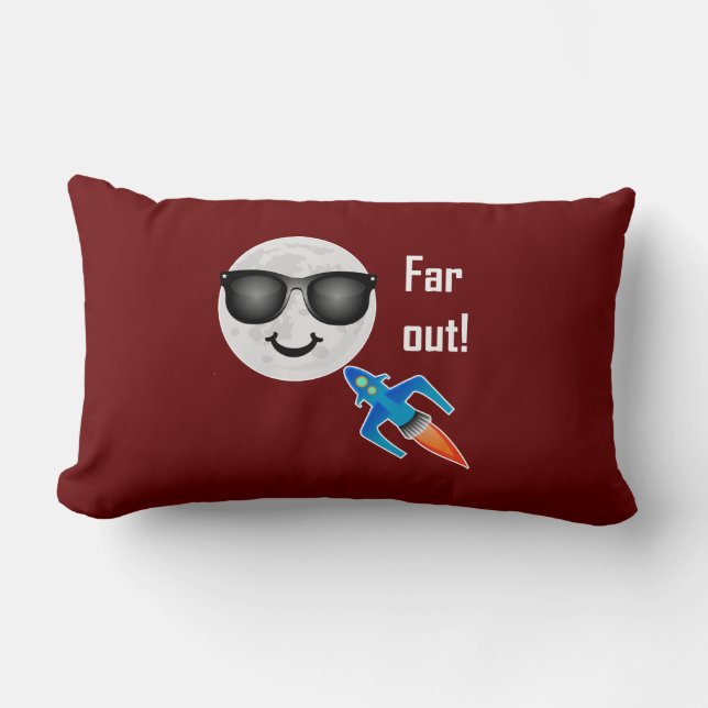 Far Out Design - Ländryggskudde 33 cm x 53 cm Lumbarkudde (Framsida)