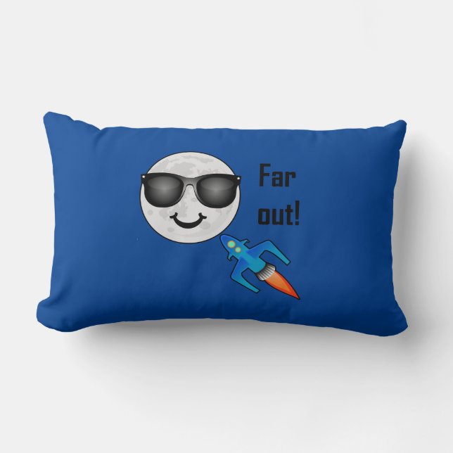 Far Out Design - Ländryggskudde 33 cm x 53 cm Lumbarkudde (Framsida)