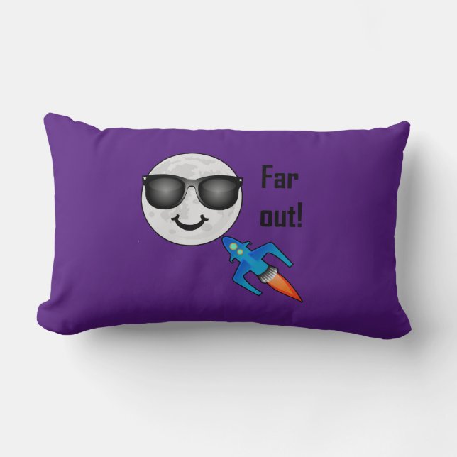 Far Out design - Ländryggskudde 33 cm x 53 cm Lumbarkudde (Framsida)