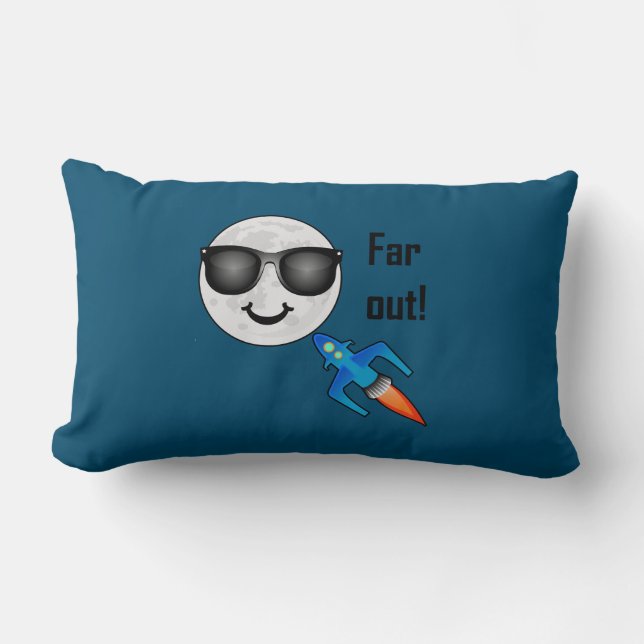 Far Out Design - Ländryggskudde 33 cm x 53 cm Lumbarkudde (Framsida)