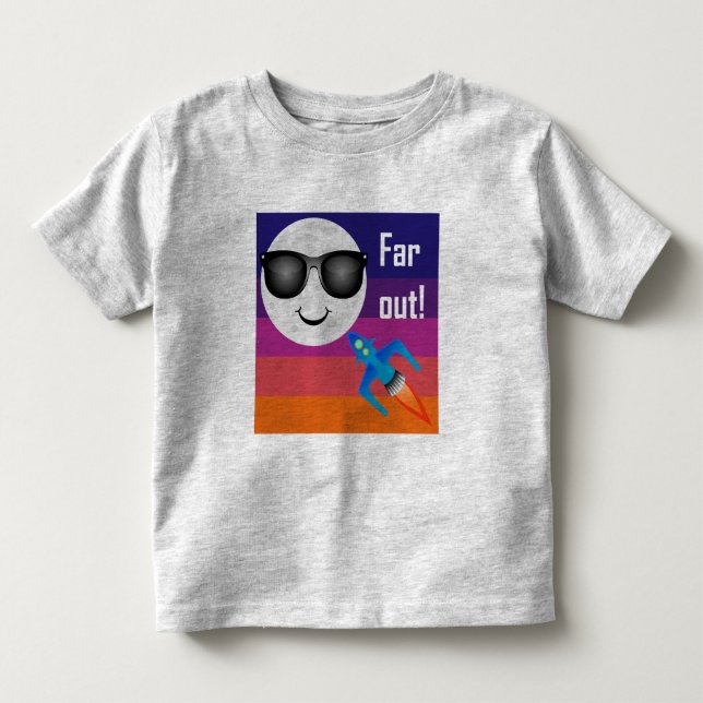 Far Out Design - Småbarns finstickad t-shirt (Framsida)