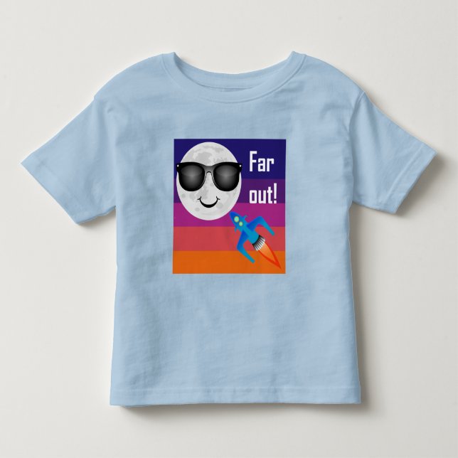 Far Out Design - Småbarns fint bomullströja T Shirt (Framsida)