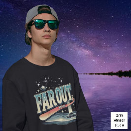 Far Out Man Retro 60's Slogan Personlig Lång Ärmad Tröja
