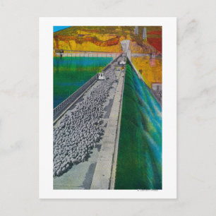 Får över Grand Coulee Dam Vykort