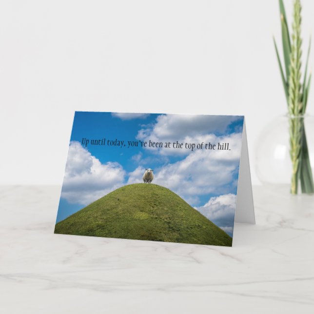 Får överst på födelsedagskortet Backe/över Backe Kort (Framsida)