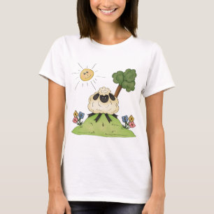 Får på en kvinna i Backe T-Shirt