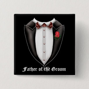 Far på Groom Tuxedo-knappen Knapp
