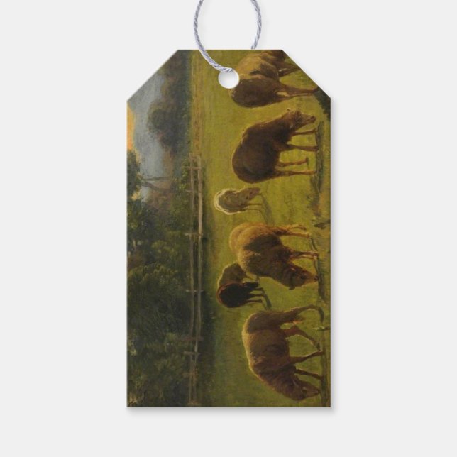 Får på landsbygden (av Rosa Bonheur) Presentetikett (Framsidan)