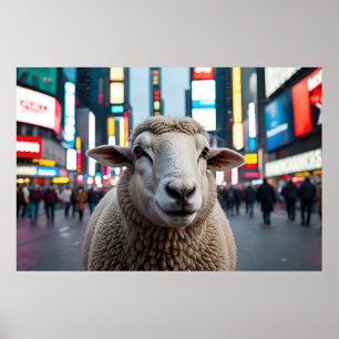 Får på Times Square Poster