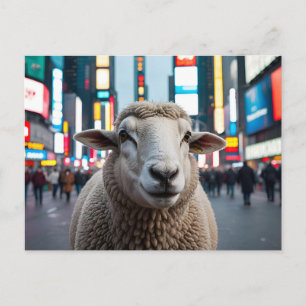Får på Times Square Vykort