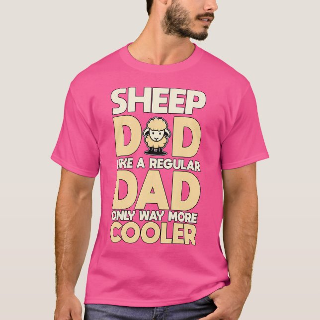 Får Pappa Cooler Fars dag får T Shirt (Framsida)
