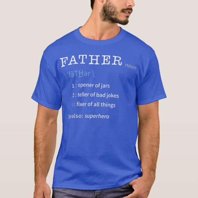 Far Pappa Fars dag T Shirt (Framsida)