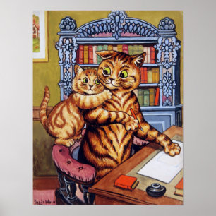 Far (pappa) katt, Louis Wain Poster