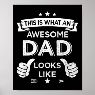 Far Pappa ser ut som Fars dag julfödelsedag Poster