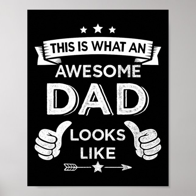 Far Pappa ser ut som Fars dag julfödelsedag Poster (Framsidan)