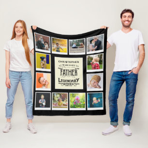 Far Photo Collage Template Namn Black Fleecefilt
