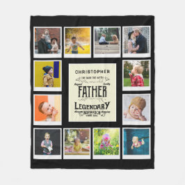 Far Photo Collage Template Namn Black Fleecefilt