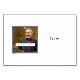 Far Photo on Personlig Family Flashcards Bordsnummer