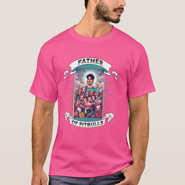 Far, Pitbulls, Pitbull Pappa, Pet Owner Tarot R. T Shirt (Framsida)