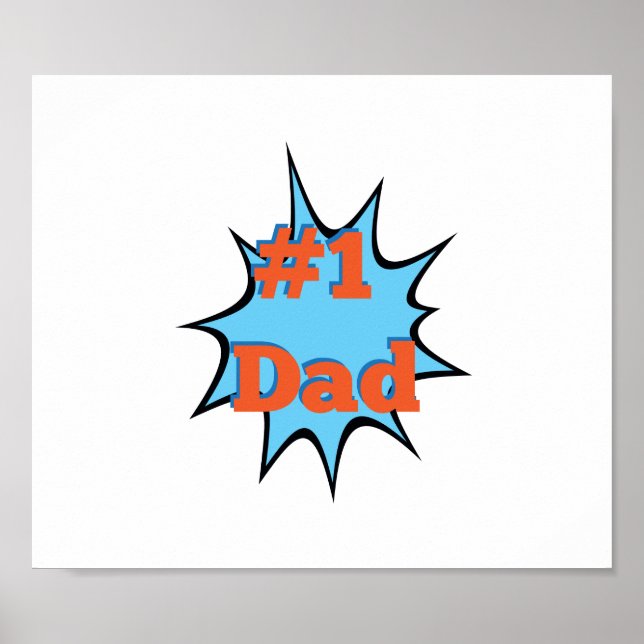 Far Poppa nummer 1 Pappa 1 Poster (Framsidan)