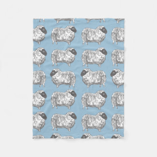 Får pudrar filten för blåttmönsterullen fleecefilt