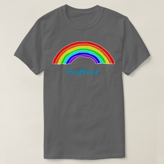 Far Rainbow för Fars dag T Shirt (Design framsida)