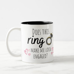 Får ring mig att se förlovad ut Mugg? Två-Tonad Mugg