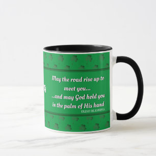 FÅR ROAD STIGA UPP UP Irish Blessing Monogram Mugg