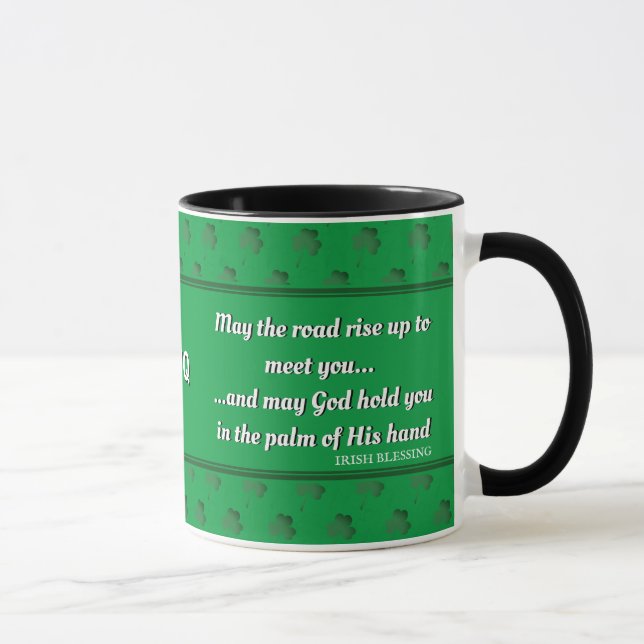 FÅR ROAD STIGA UPP UP Irish Blessing Monogram Mugg (Höger)