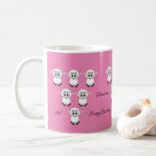 Får Rosa Glad födelsedag 5:e Muggen Kaffemugg