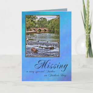 Far saknas på Fars dag Kort