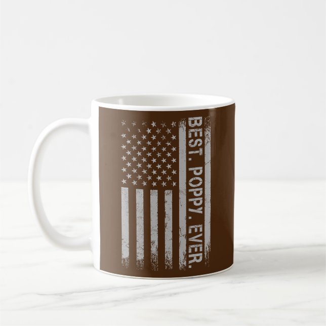 Far say Best Poppy nånsin med USA Kaffemugg (Vänster)