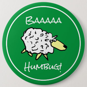 Får Says Baaaa Humbug - jul Knapp