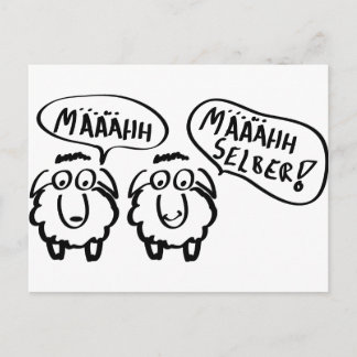 Får schafe määhh määhh selber! vykort